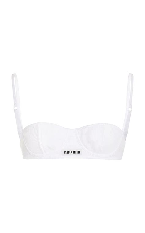 miu miu bra white